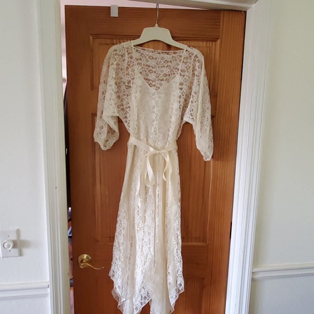 Vintage ILGWU formal lace dress